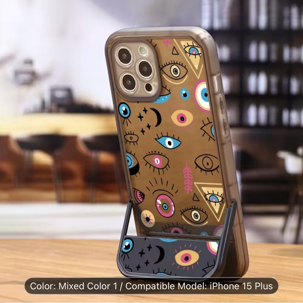 Eye-Catching Phone Case for iPhone 15 Plus - Multicolor